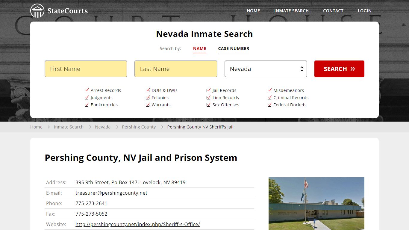 Pershing County NV Sheriff's Jail Inmate Records Search, Nevada ...